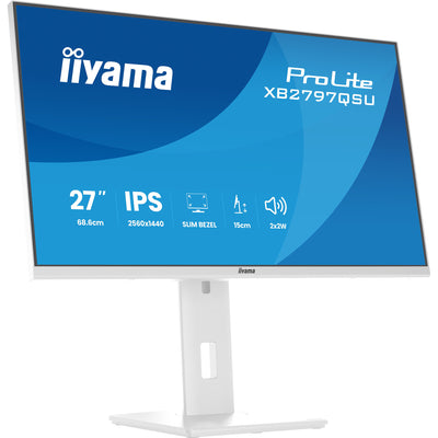 Moniteur Iiyama prolite xb2797qsu-w1 27 (blanc (mat), HDMI, port d'affichage, USB, audio)