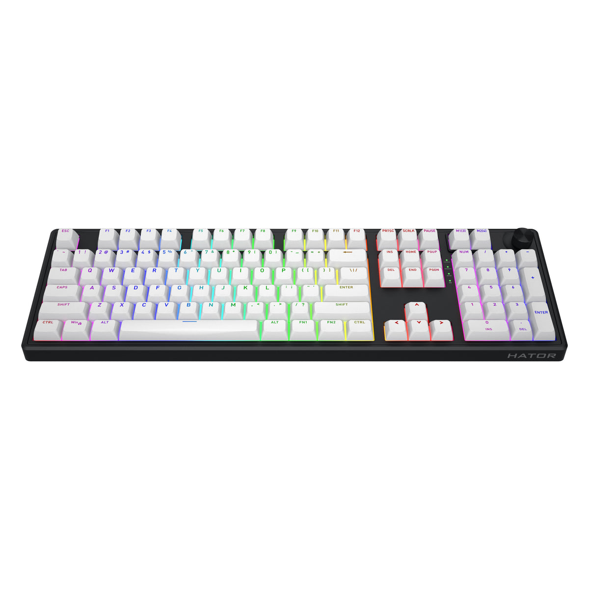 Hator skyfall sans fil, clavier de jeu (noir, disposition américaine, hator aurum citron, RVB, double shot abs, hot-swap, bluetooth usb-c 2,4 GHz)