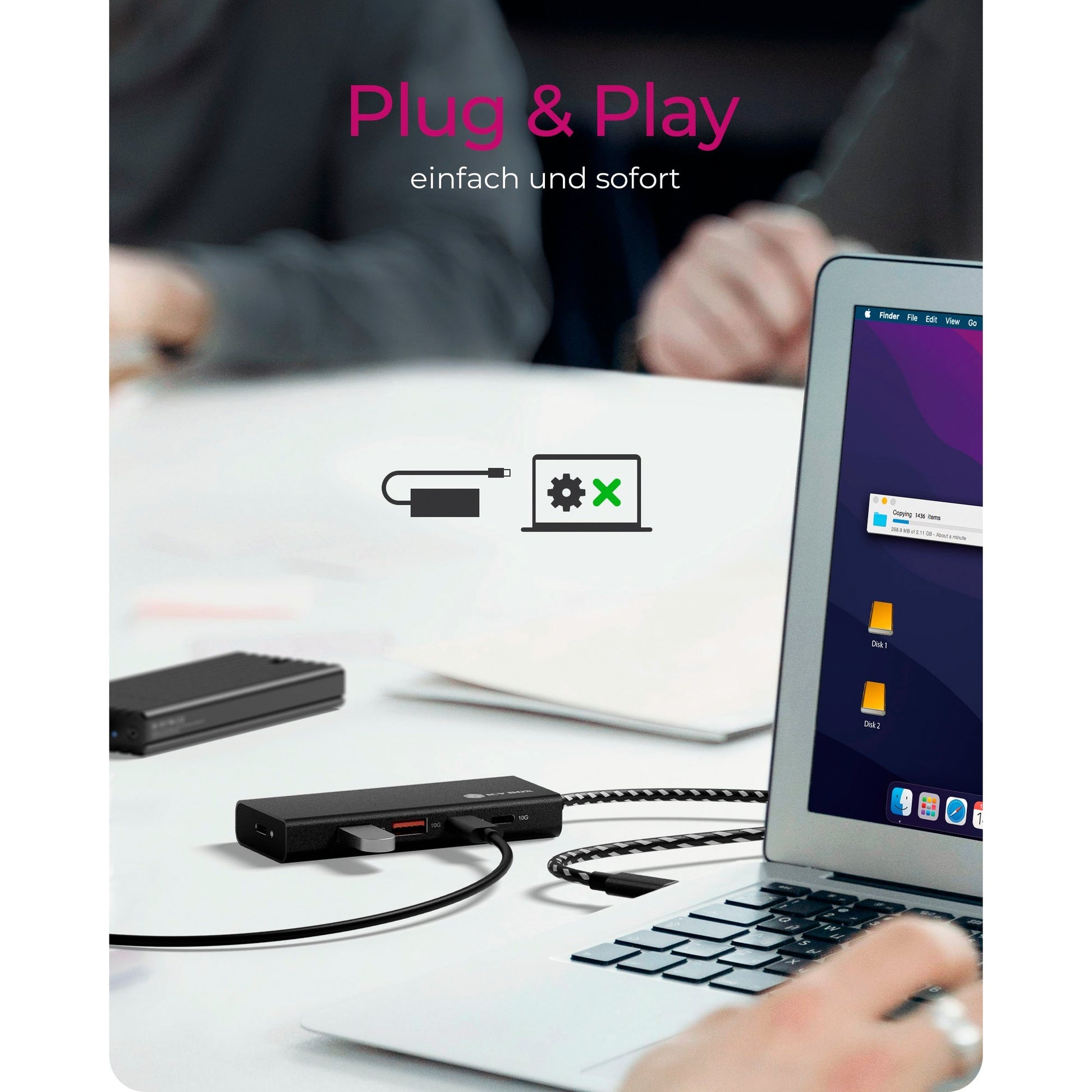 Hub 4-Fever Box Icy avec USB-C 3.2 Gen 2