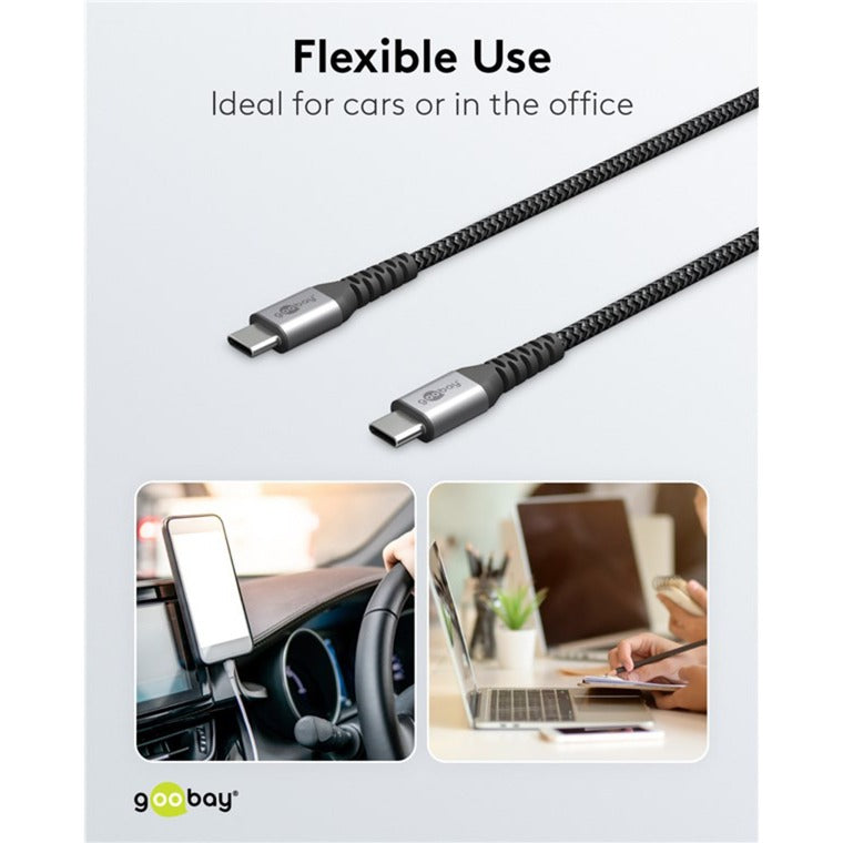 GOOBAY USB-C Snell Charger Nano (65 W) et câble textile USB-C