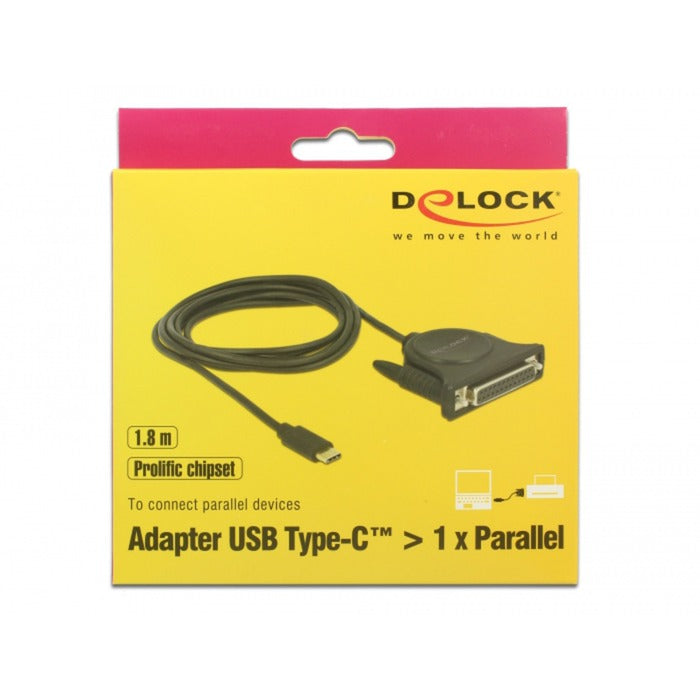 Dellock USB-C 2.0 mâle> 1 x parallèle DB25 femelle