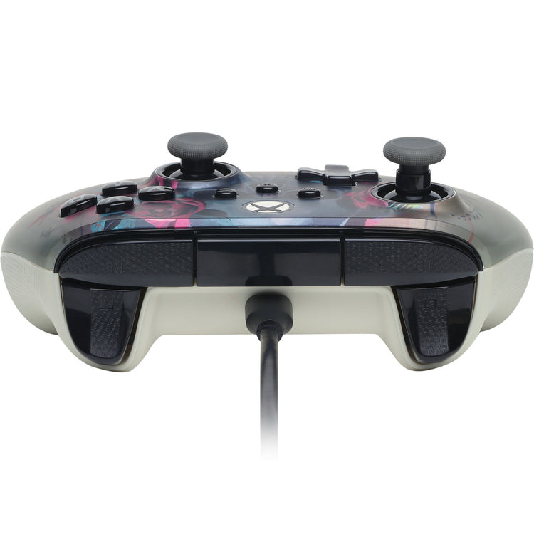 Manette filaire Powera Advantage Plus pour Xbox Series X|s - Bloom Gloom (argent, Xbox Series X|s, Xbox One, PC)