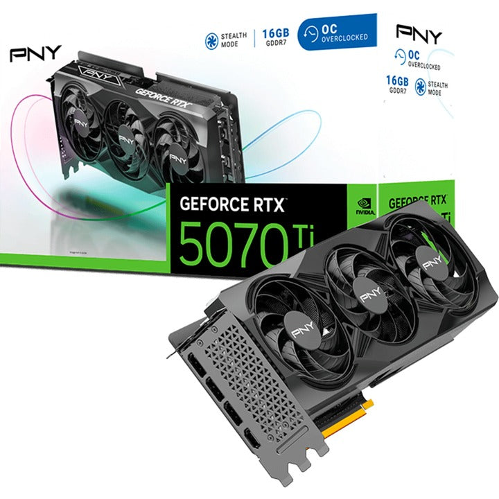 Carte graphique Pny Geforce RTX 5070 Ti OC (DLSS 4, 3x Display Port, 1x HDMI)
