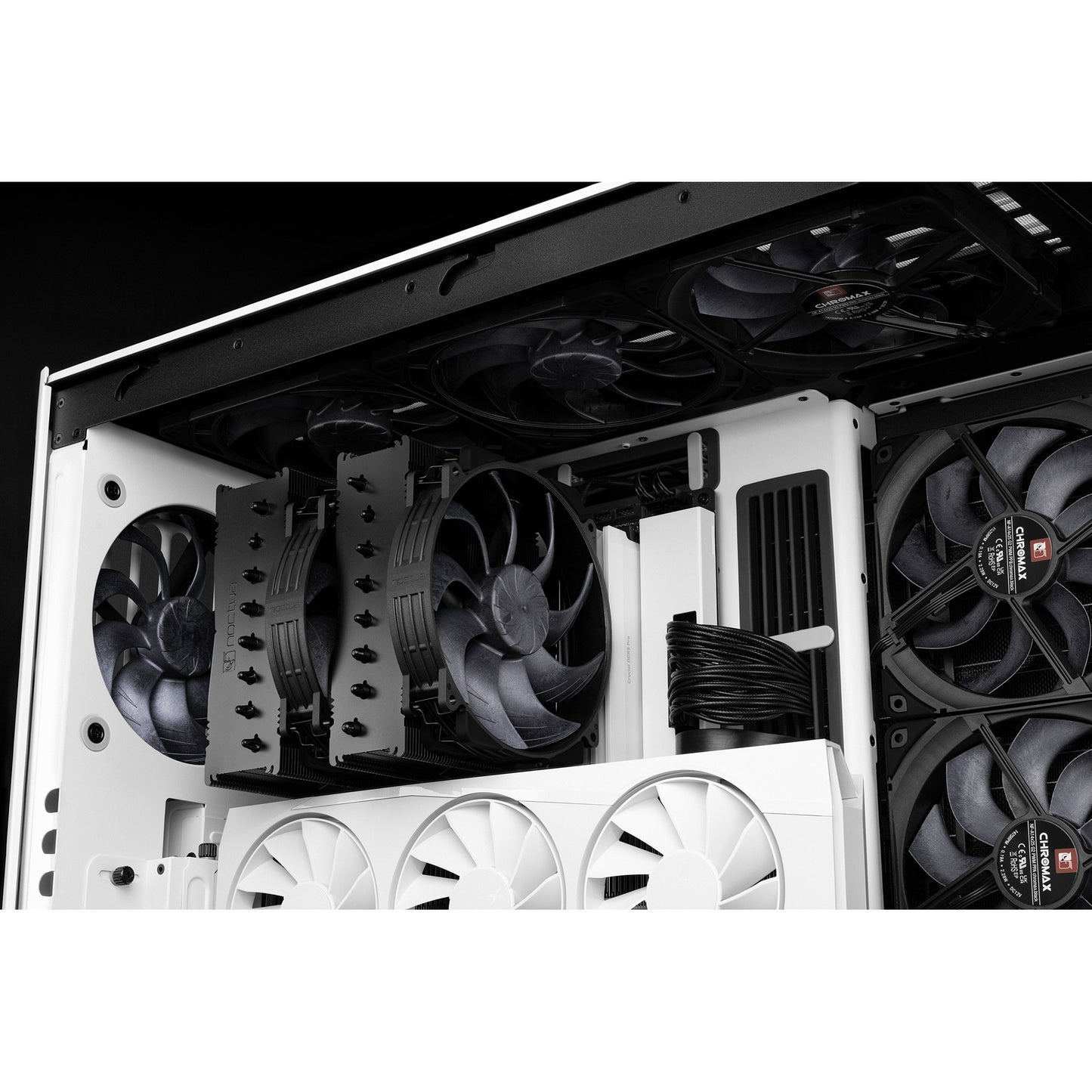 Noctua nf-a14x25r g2 pwm chromax.black ventilateur de boîtier (noir, 140 x 140 x 25 mm)