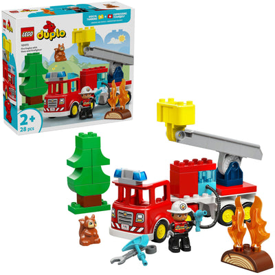 Lego Duplo Town 10473 camion de pompiers avec tuyau et pompier