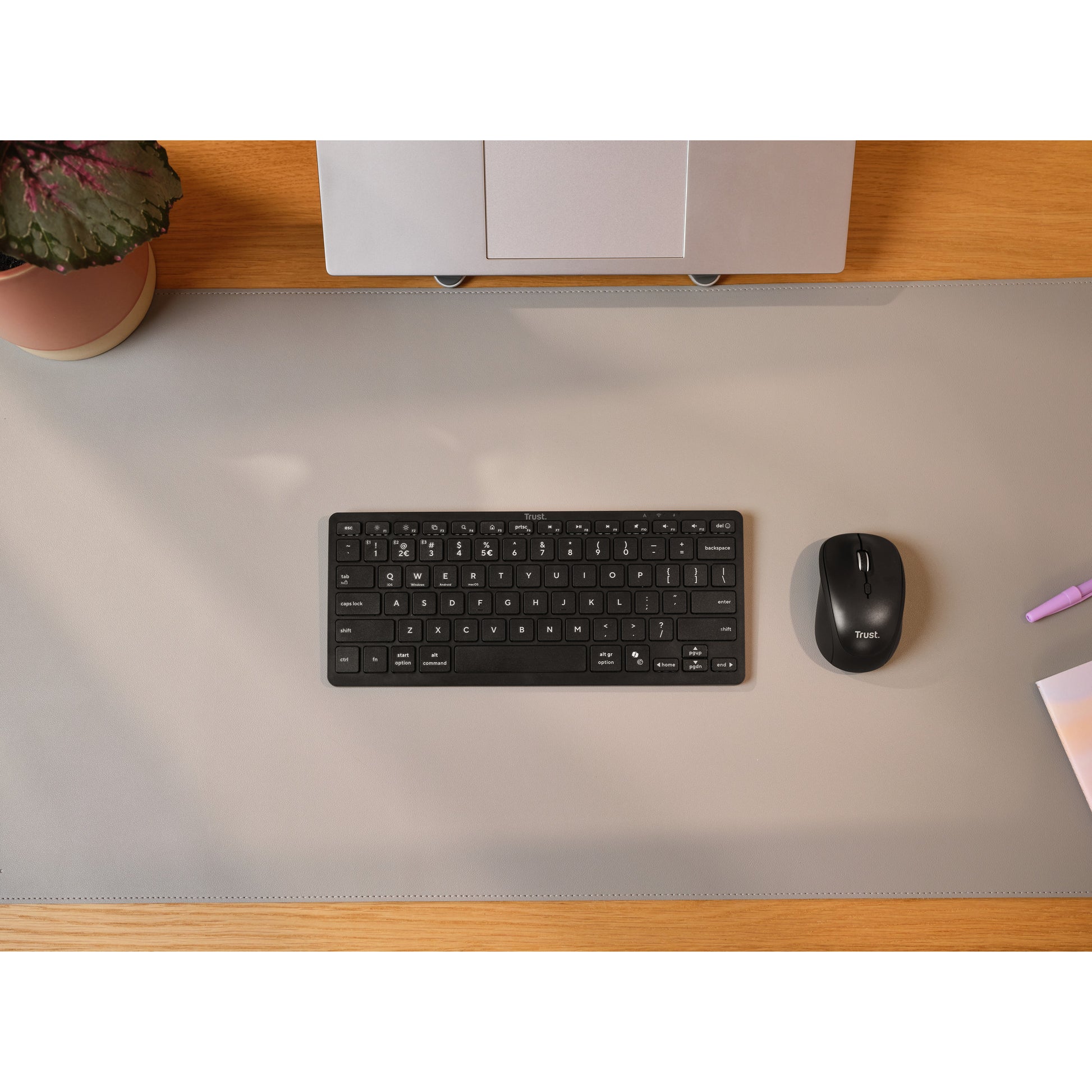 Clavier Bluetooth Trust Nado II (noir, disposition US, commutateurs ciseaux, Bluetooth)