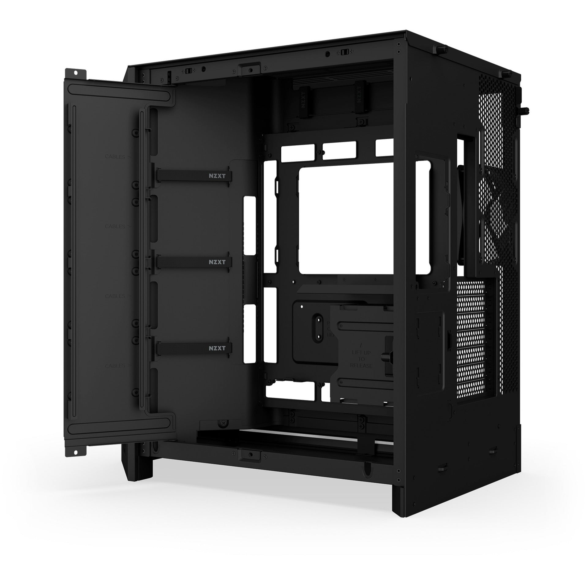 Boîtier tour midi Nzxt h9 flow rgb+ (noir (mat) | 2x usb-a | 1x usb-c | rgb | verre trempé)