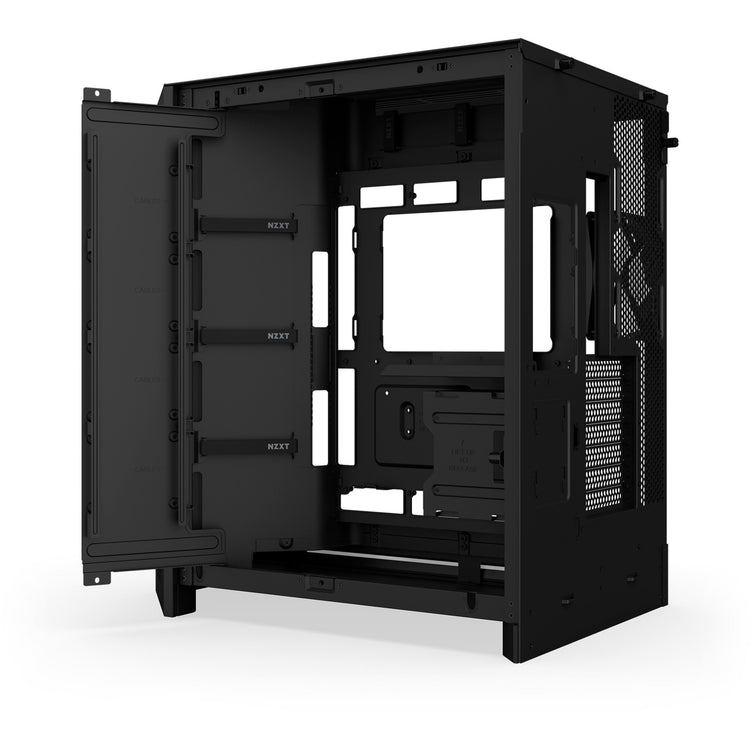Boîtier tour midi Nzxt h9 flow rgb+ (noir (mat) | 2x usb-a | 1x usb-c | rgb | verre trempé)