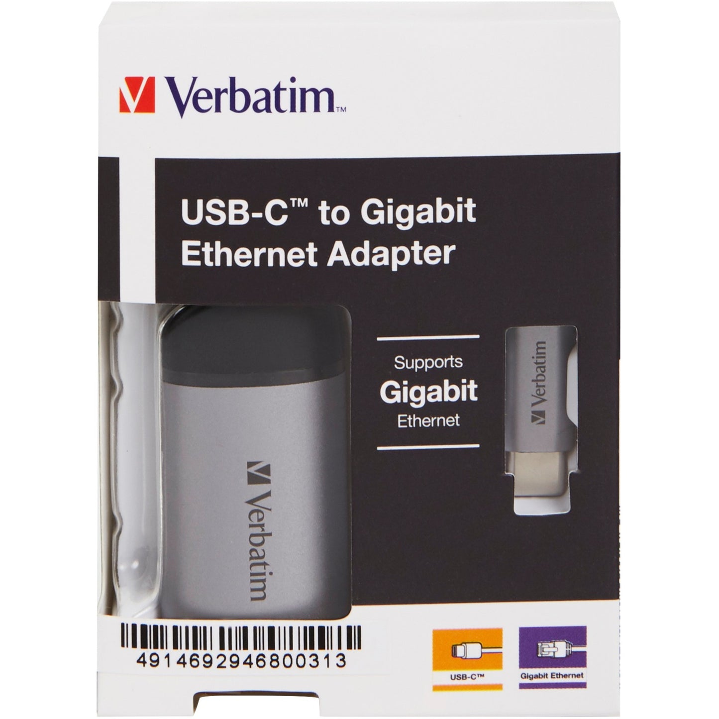 Adaptateur Gen 1 USB Verbatim, USB, USB-C> RJ-45