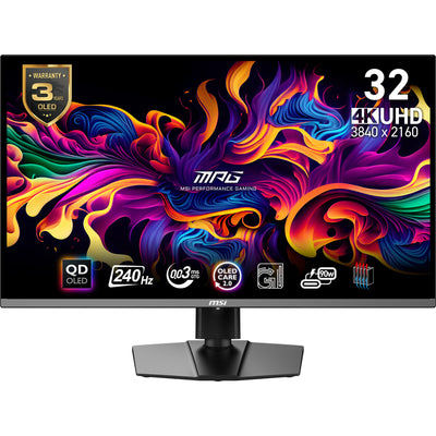 Moniteur de jeu MSI MPG 321urx QD-OLED 31,5 4K UHD (noir, 2x HDMI, DisplayPort, 2x USB-A, USB-B, USB-C, 240 Hz)