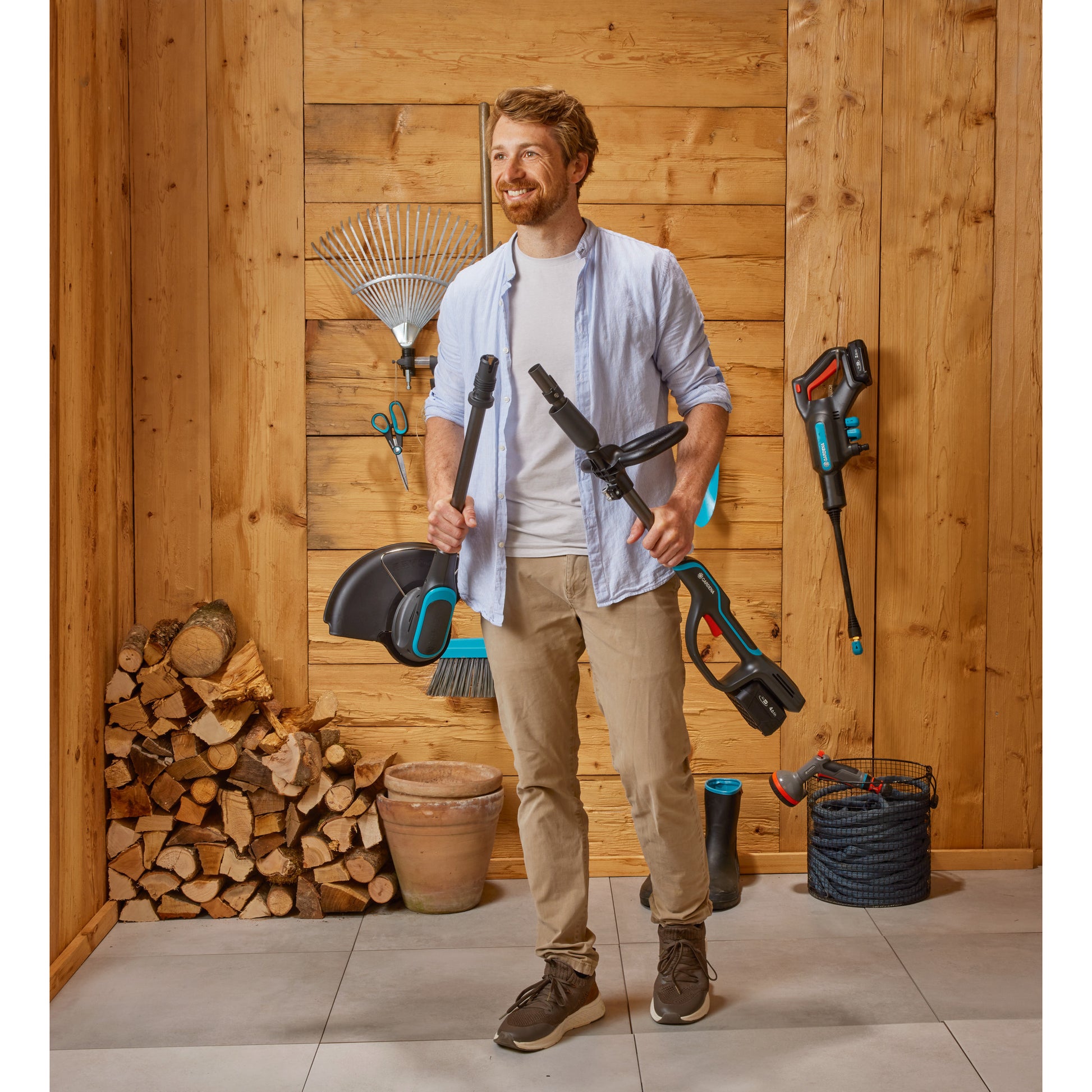 Gardena tondeuse powertrim 3018v p4a ensemble