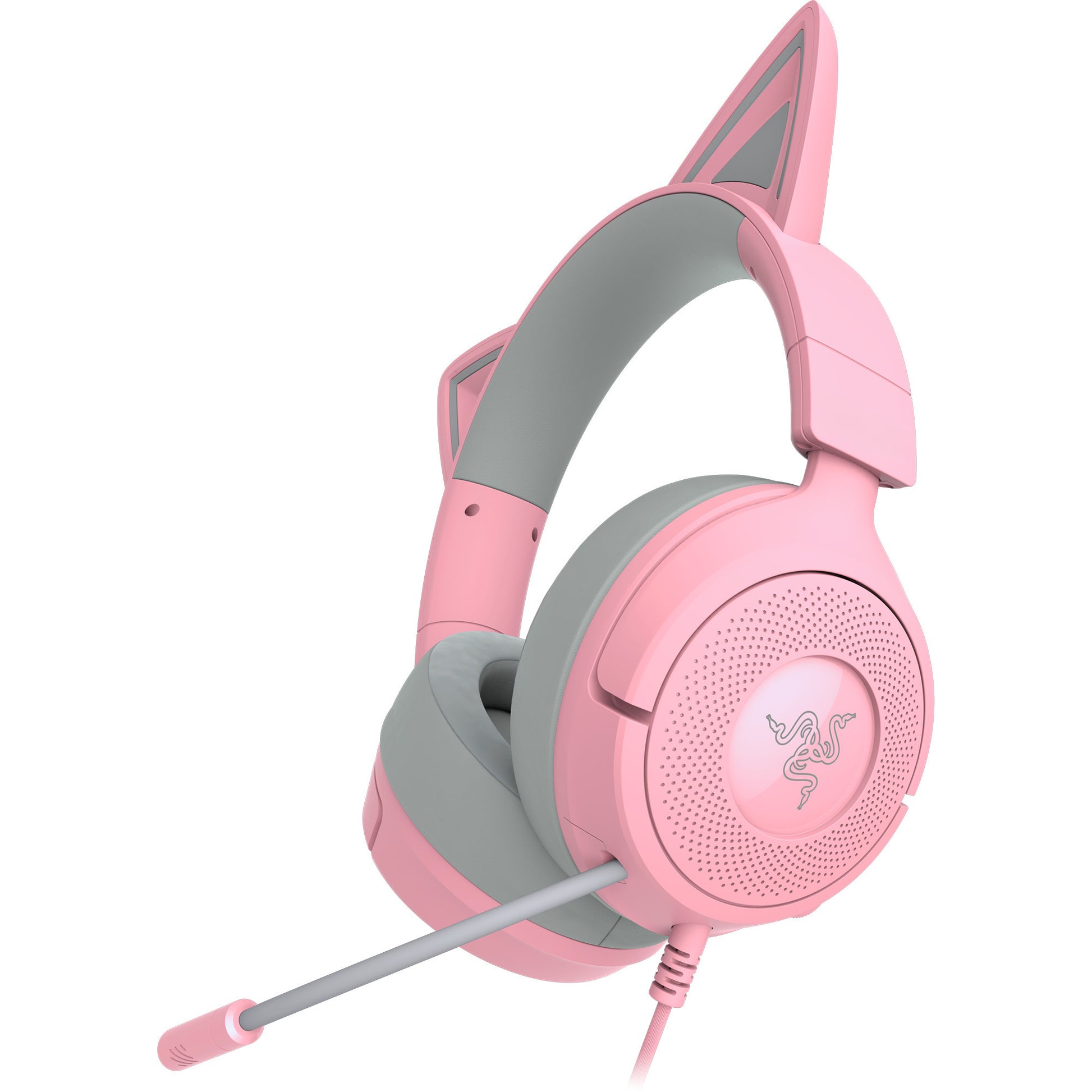 Casque de jeu supra-auriculaire Razer Kraken Kitty V3 X Quartz (rose gris)