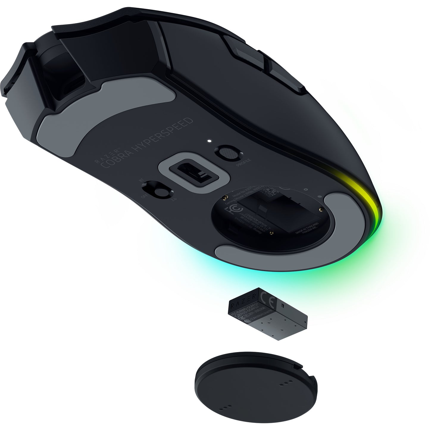 Souris de jeu Razer cobra hyperspeed (noir, 26 000 dpi, RVB, Bluetooth USB 2,4 GHz)