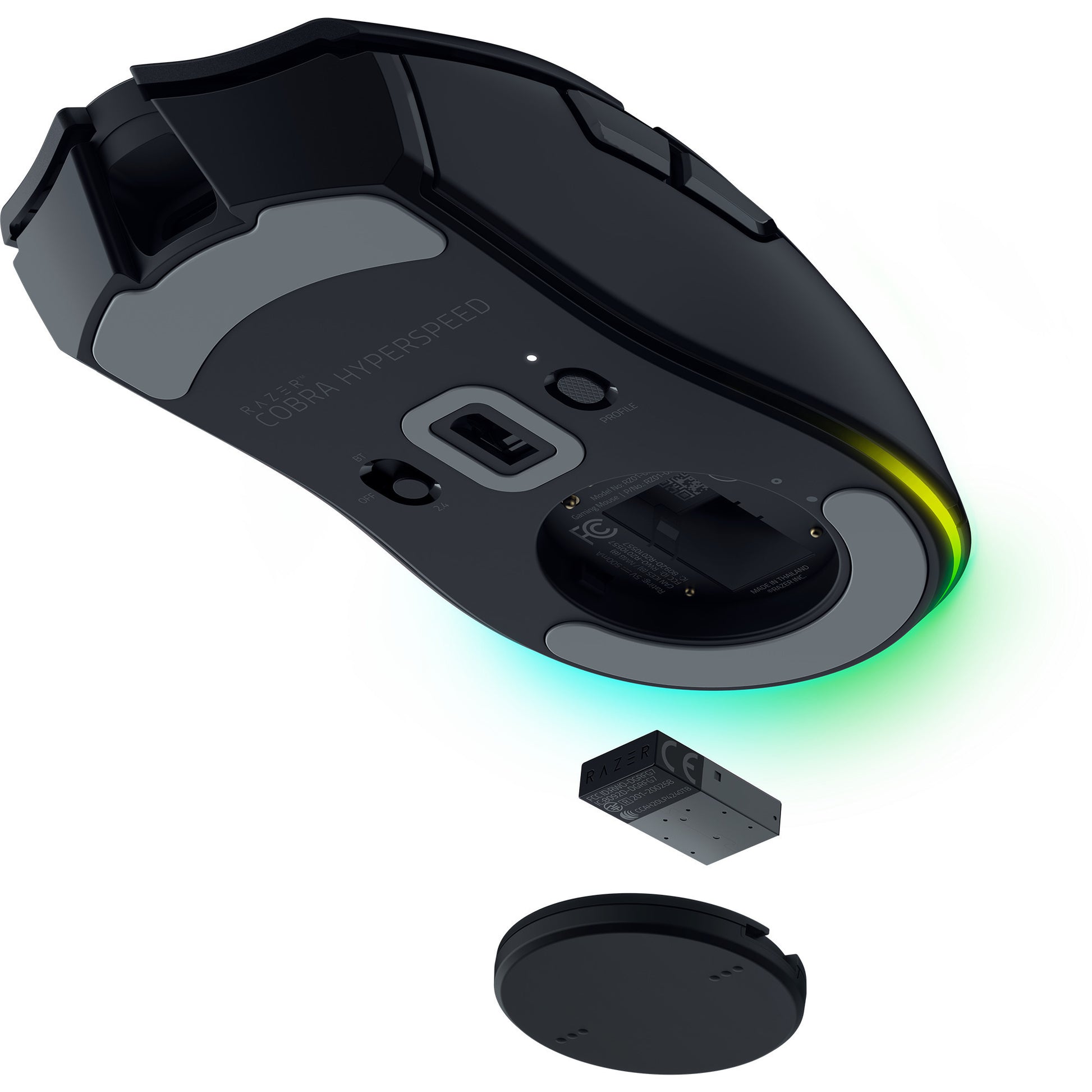 Souris de jeu Razer cobra hyperspeed (noir, 26 000 dpi, RVB, Bluetooth USB 2,4 GHz)