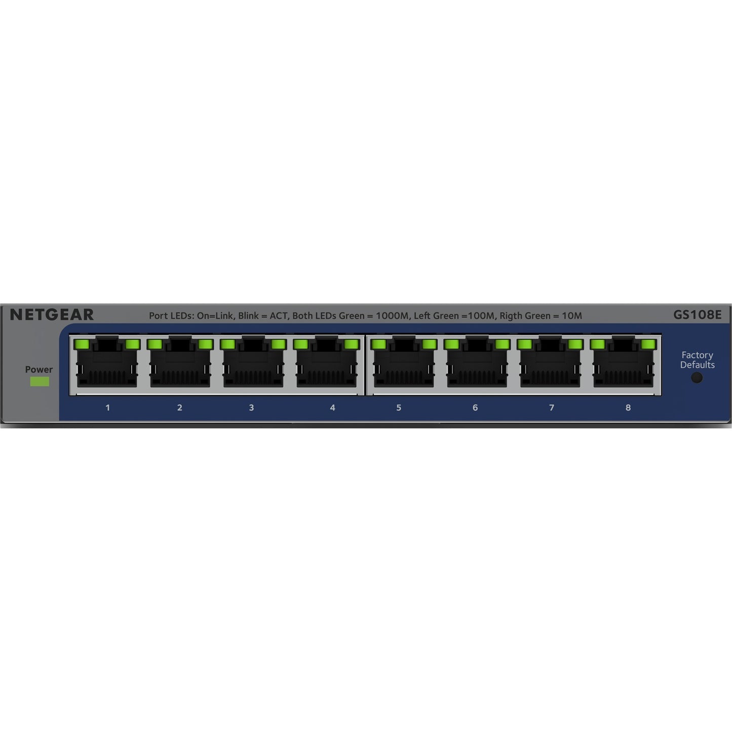 NetGear 8-Fever Gigabit Plus-Switch (GS108E-400EUS)