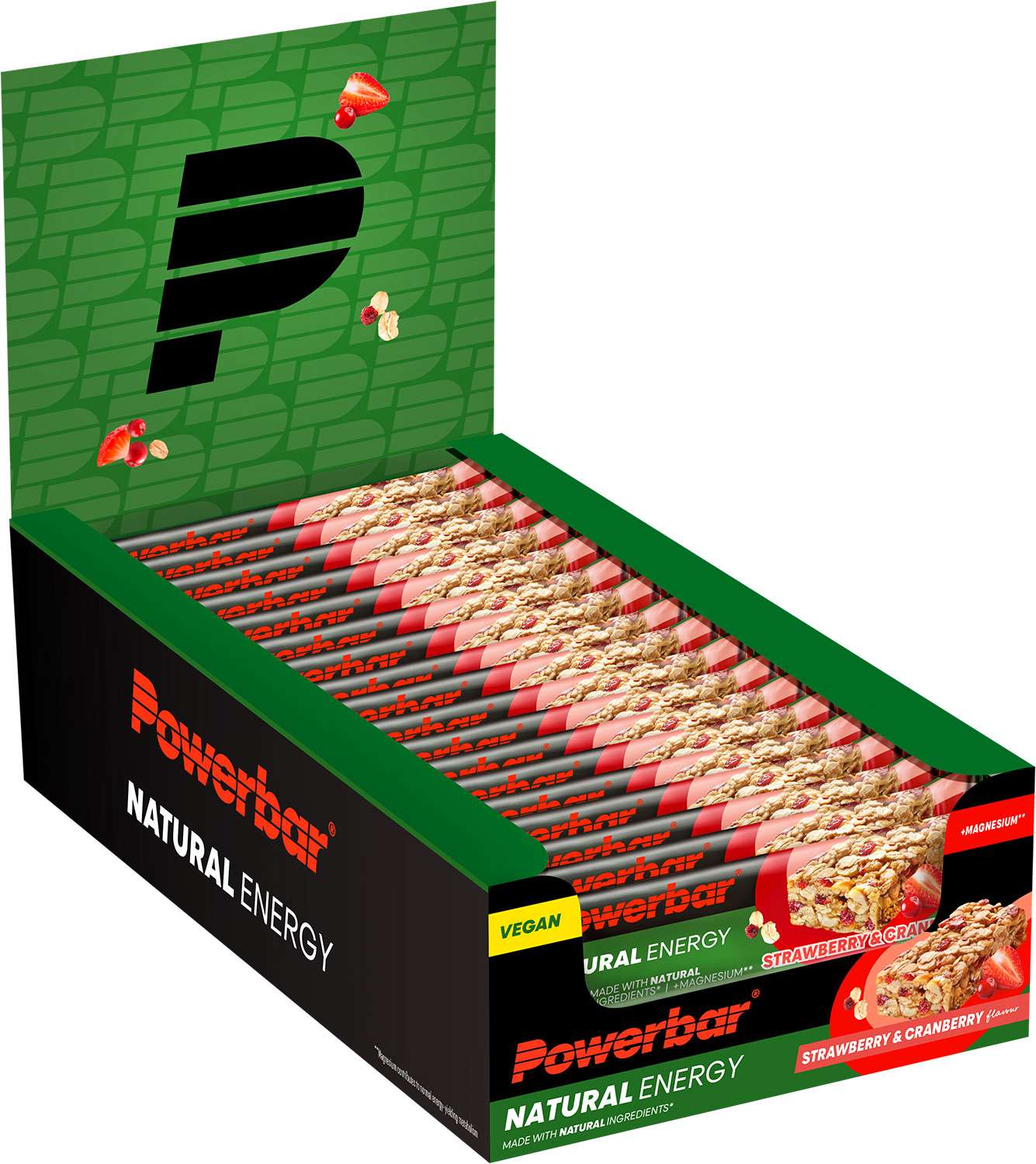 Barre de céréales énergétiques naturelles Powerbar (végétalienne) boîte de 18 pouces