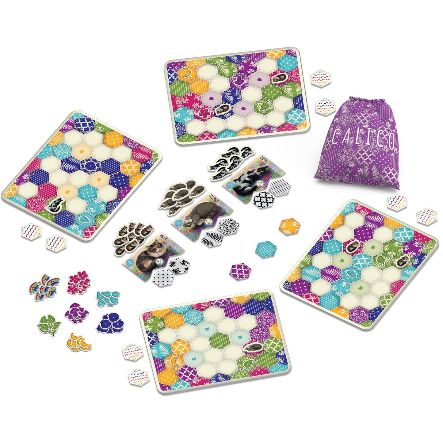 Jeux gobelins blancs calico