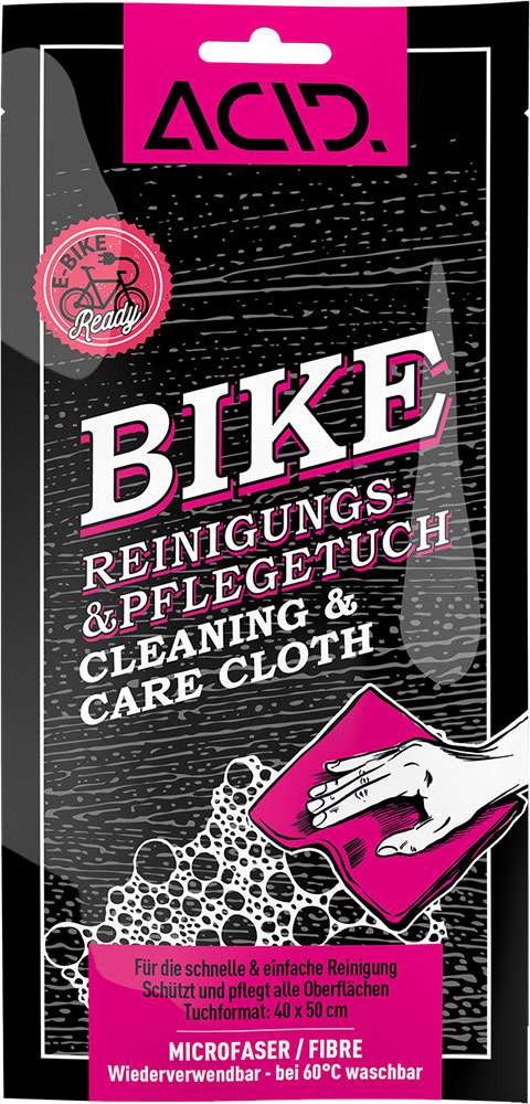 Chiffon d'entretien pour le nettoyage des vélos à l'acide
