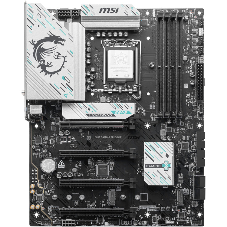 Carte mère MSI B860 Gaming Plus WiFi Socket 1851 (RAID, 5 Go-LAN, WiFi 7, BT, Son, ATX)