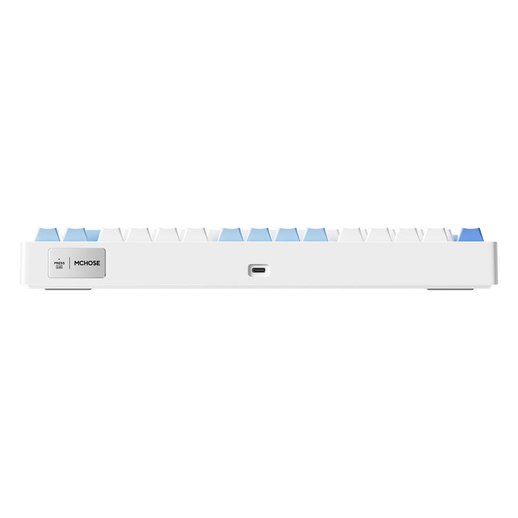 Clavier de jeu mécanique à structure de joint tri-mode Mchose G75 Pro (bleu, disposition américaine, KTT Cabbage Tofu V2, 75 %, RVB, échange à chaud, PBT Double-Shot, Bluetooth USB-C 2,4 GHz)