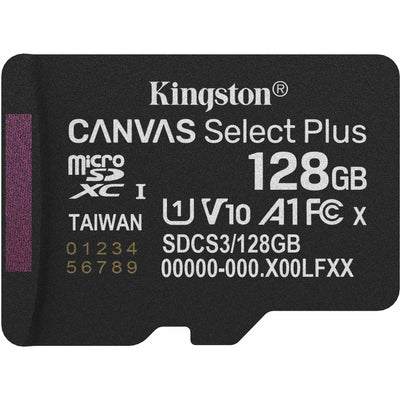 Carte mémoire MicroSDXC Kingston Canvas Select Plus 128 Go (noir, UHS-I U1, classe 10, V10)