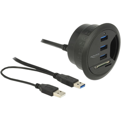 Dellock In-Desk Hub 3 Port USB 3.0 + 2 SLOT SD Carte Reader