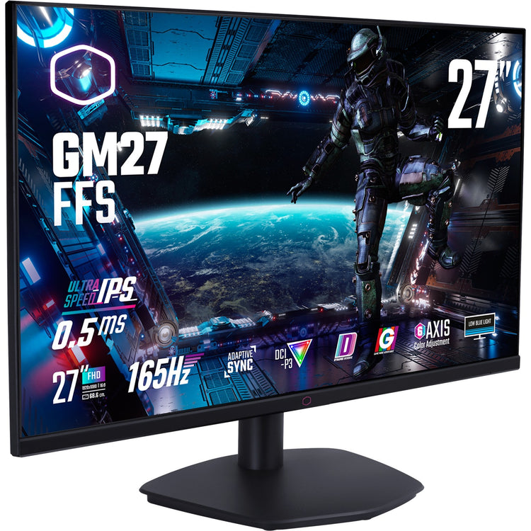 Moniteur de jeu Cooler Master GM27-FFS 27 (noir, 2x HDMI, 2x DisplayPort, free-sync, G-sync, 165 Hz)