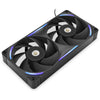 Nzxt f240x ventilateurs de boîtier rgb (noir, 2 pièces, 240 x 120 x 30 mm, pwm)