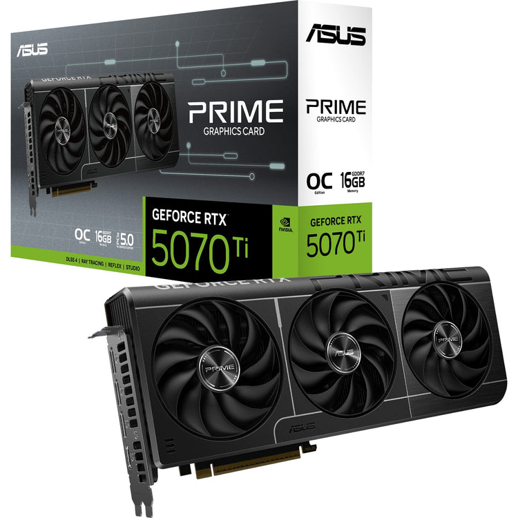 Carte graphique Asus Prime GeForce RTX 5070 Ti OC 16G (3x Display Port, 1x HDMI)