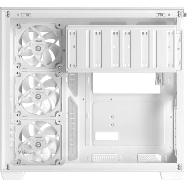 Boîtier tour midi Asus a32 plus (blanc | 2x USB-A | 1x USB-C | RVB | verre trempé)