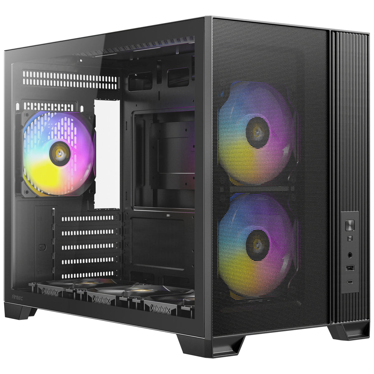 Antec Flux M mini tower housing (black | 1x USB-A | 1x USB-C | tempered glass)