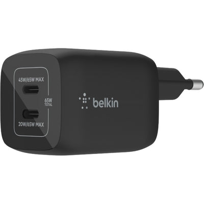 Belkin Boostcharge Pro 2-POORT USB-C GAn Mur Wall avec P