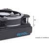 Cadre de montage de découplage de carénage Alphacool de 120 mm (7 mm d'épaisseur) (noir)