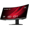 Moniteur d'accueil incurvé Viewsonic UwQHD avec commutateur KVM VG3419C 34 ultra-large (noir (mat), 1x HDMI, 1x port d'affichage, USB-A, USB-B, USB-C, LAN, audio)