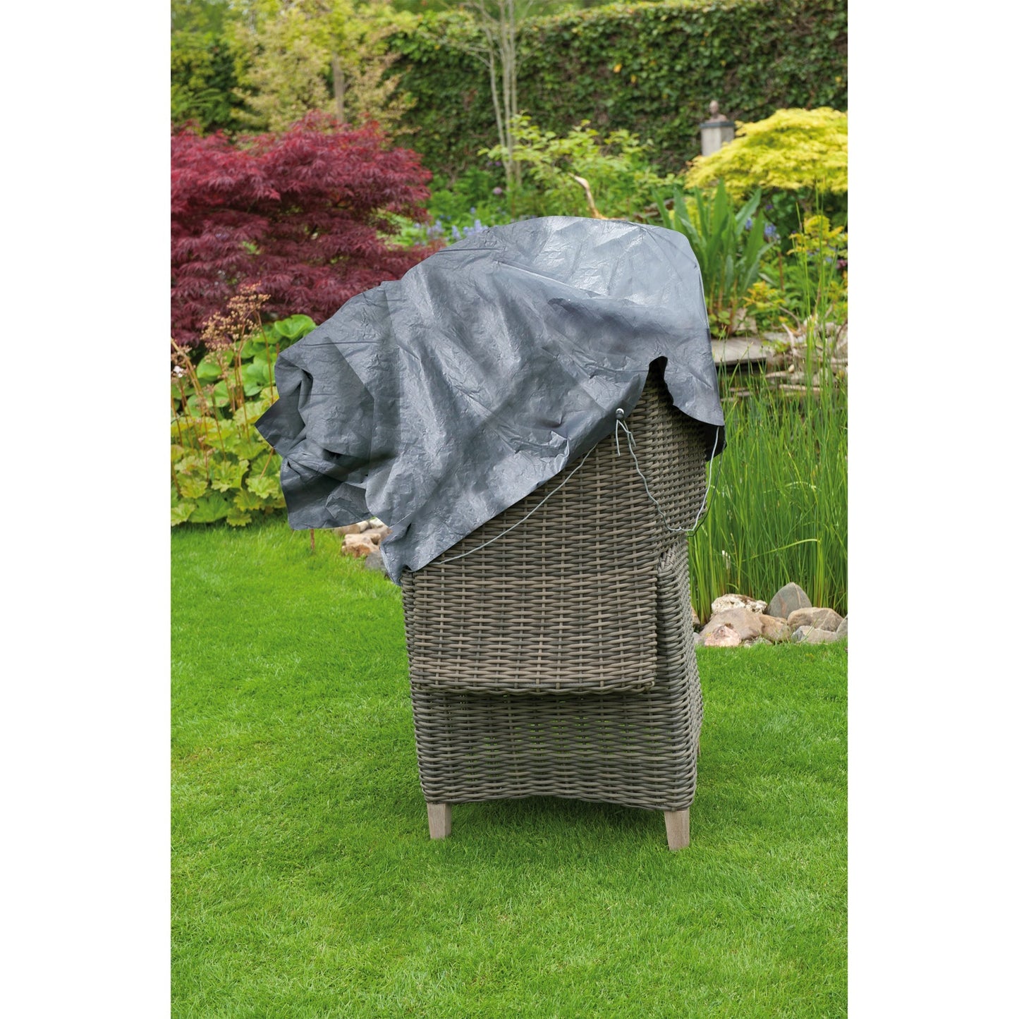 Housse de salon de jardin Nature pour housse de chaises empilées (gris, 6031601)
