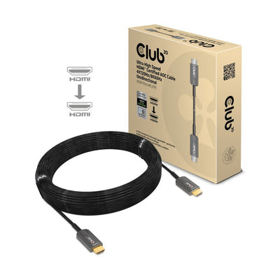 Câble AOC certifié HDMI ultra haut débit Club 3D (noir, 15 mètres, 4K 120 Hz 8K 60 Hz, unidirectionnel)