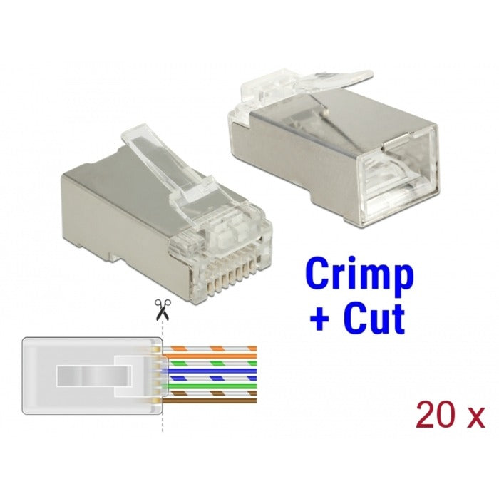 Dellock RJ45 Crimp + Cut Plug Cat.6 STP