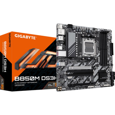 Carte mère Gigabyte B850M DS3H Socket AM5 (RAID, LAN 2,5 Go, son, µATX)