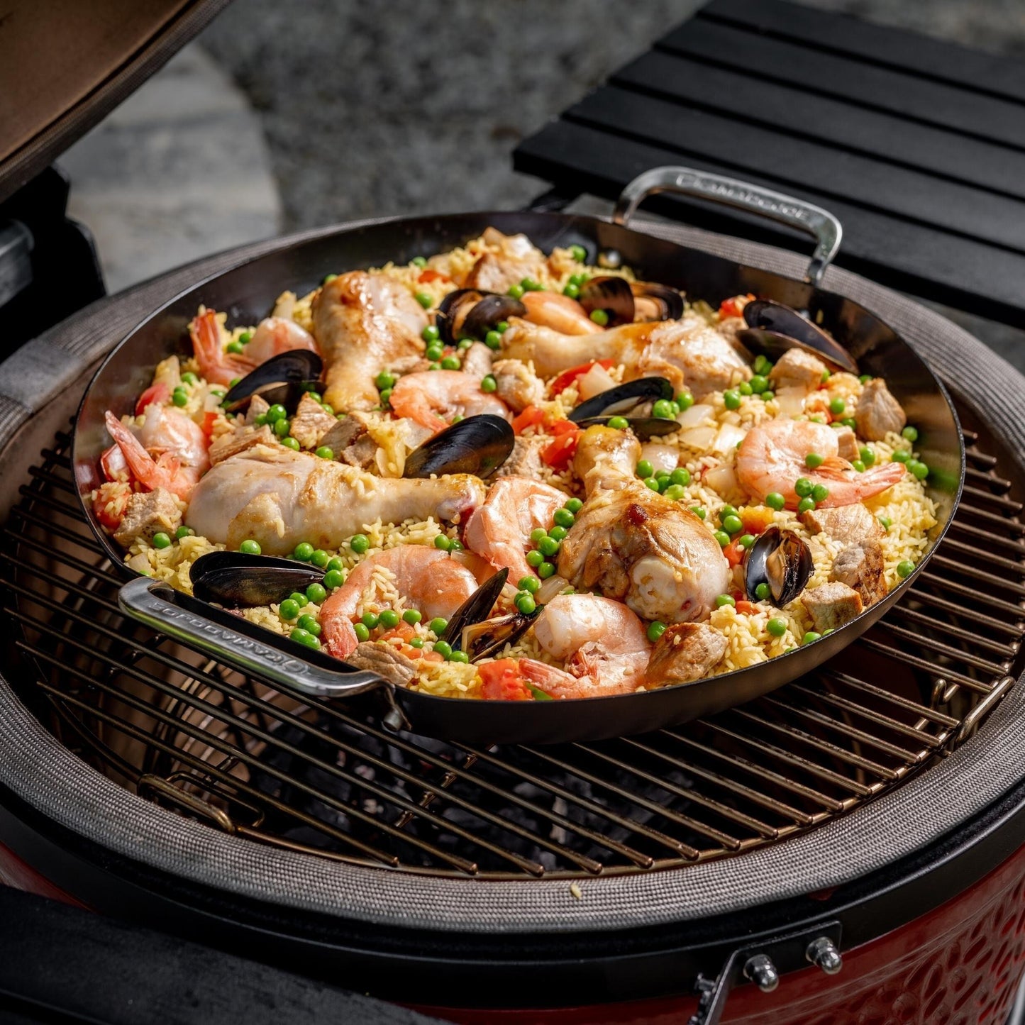Kamado Joe Pork Paella Paella