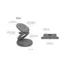 Station de charge sans fil pliable 3-en-1 glacée