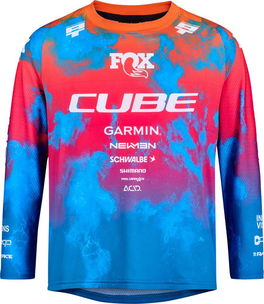 Cube rookie x action team - maillot vtt manches longues enfant