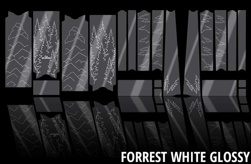 Unleazhed Unscratch - Film de protection de cadre pour vélo gravel bpg01 blanc forêt