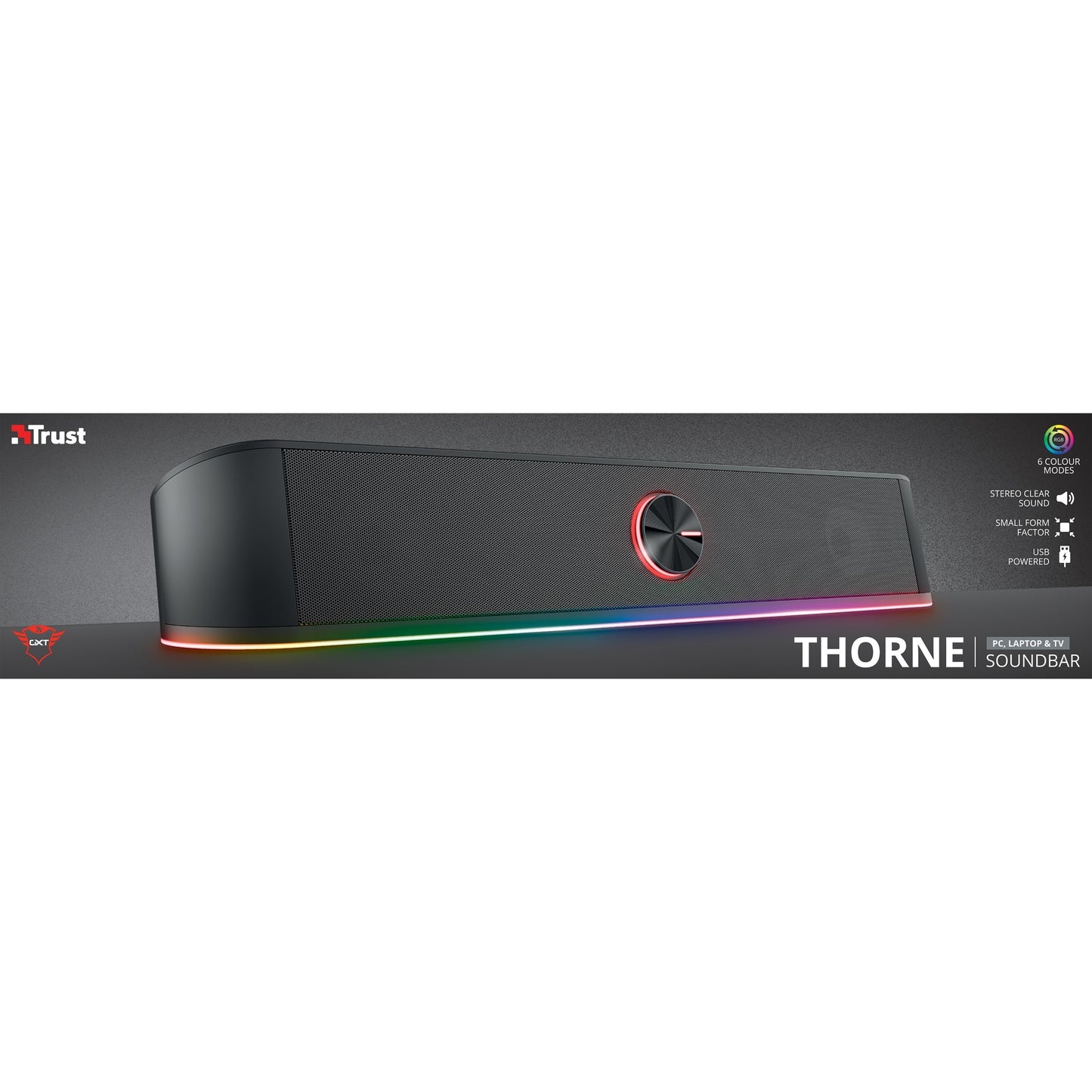 Trust GXT 619 Thorne RVB illuminé Soundbar