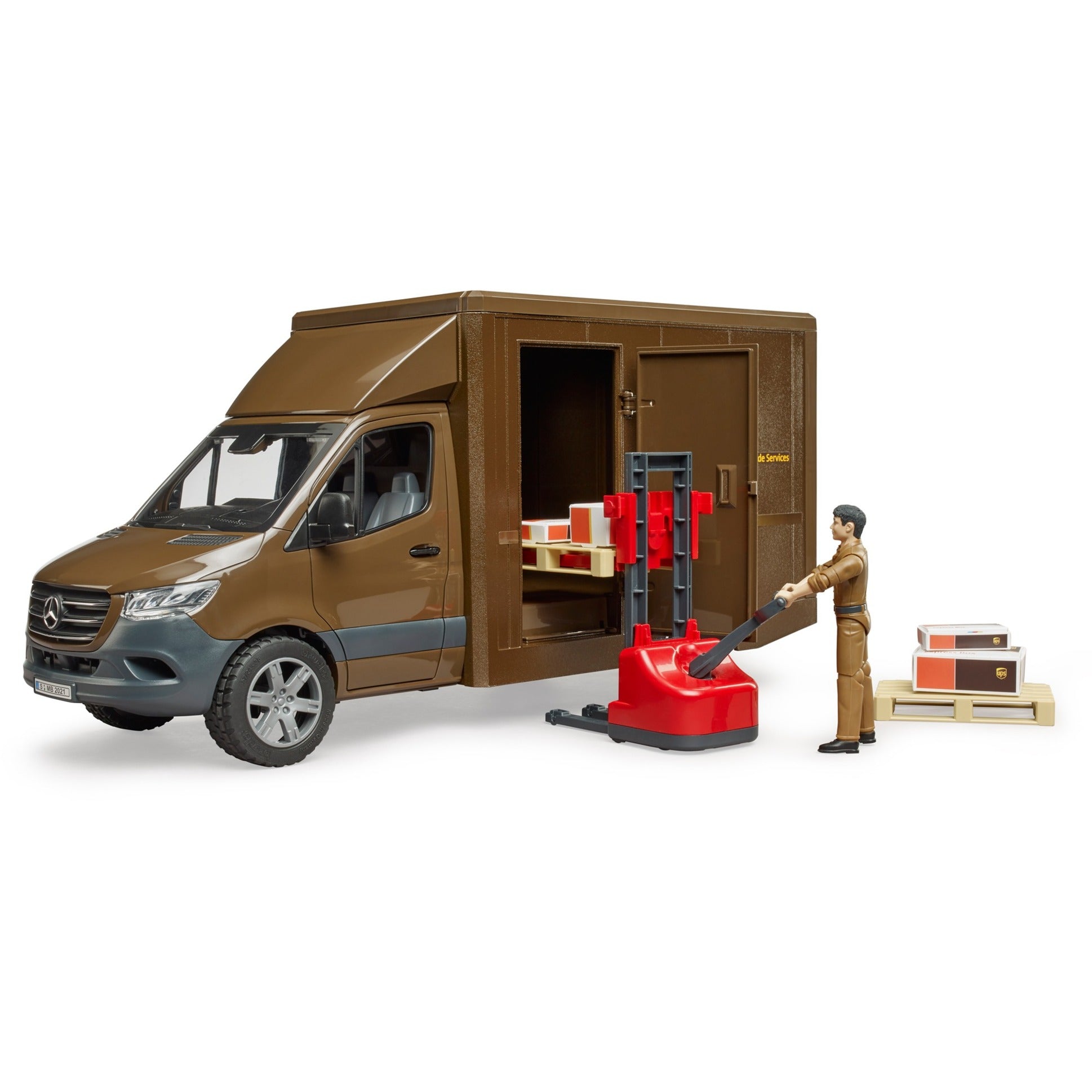 Bruder MB Sprinter Ups avec pilote et accessoires
