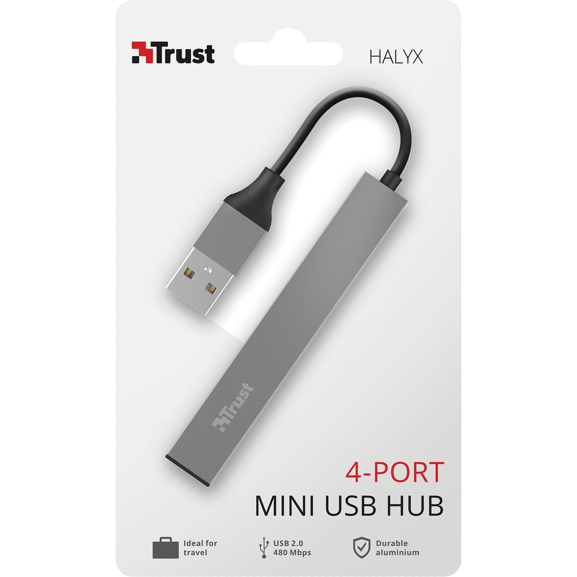 Trust Halyx Aluminium 4-Port Mini USB Hub