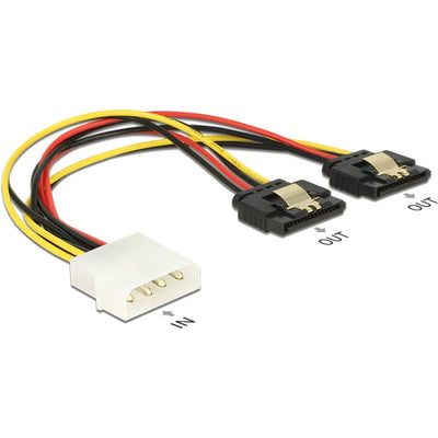 Dellock Molex 4 broches mâle> 2 x sata 15 broches