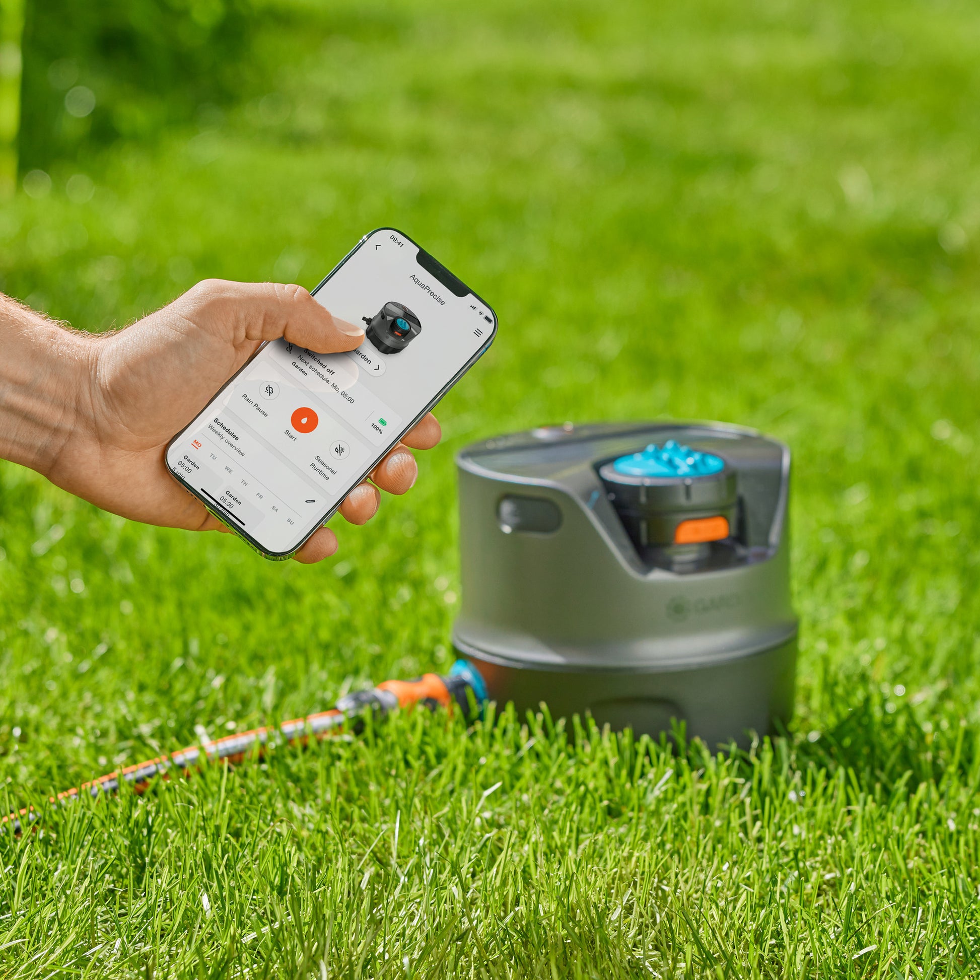 Arroseur Gardena aquaprecise hors sol