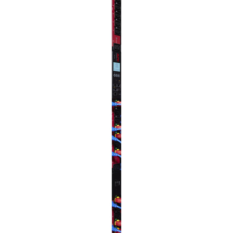 Apc ap8681redx667 - pdu commuté mesuré par prise (noir rouge, 0h, 400v, (21x) c13 (3x) c19, prise triphasée IEC 309 16a)