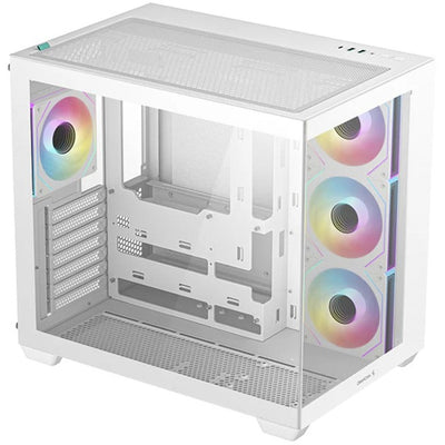 Boîtier tour midi Deepcool CG530 4f (blanc | 2x USB-A | 1x USB-C | RGB | verre trempé)