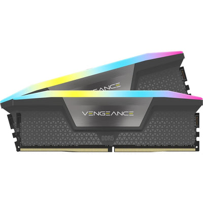 Corsair Vengeance RGB 32 Go DDR5-6400 (2x 16 Go) RAM (noir, cmh32gx5m2b6400z36, xmp, expo)
